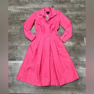 NEW J.CREW COLLECTION WIDE LEG JUMPSUIT 000 DAHLIA PINK SPLIT LEG DRESS G2488